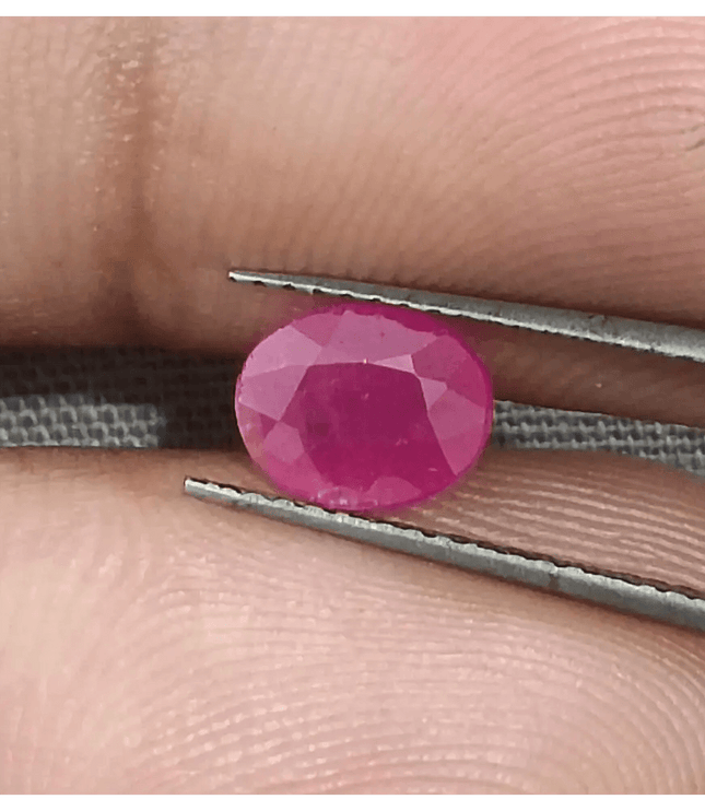 1.30ct Mozambique Ruby, Natural Untreated Gemstone - SMSGEMS 