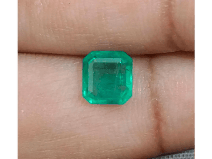 1.31ct Zambian Emerald , Natural Earth Mined Gemstone - SMSGEMS 