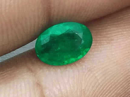 1.31ct Vivid Green Zambian Emerald, Natural Earth Mined Gemstone - SMSGEMS 