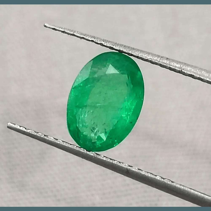 1.31ct Vivid Green Zambian Emerald, Natural Earth Mined Gemstone - SMSGEMS 