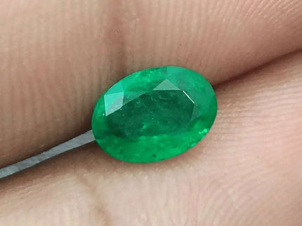 1.31ct Vivid Green Zambian Emerald, Natural Earth Mined Gemstone - SMSGEMS 