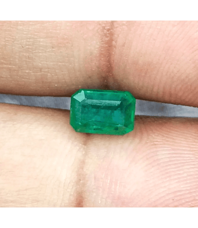 1.33ct Medium Deep Green Panjshir Emerald, Natural Gemstone - SMSGEMS 