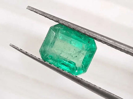 1.33ct Pastel Green Emerald Certified By GSI, Natural Gemstone - SMSGEMS 