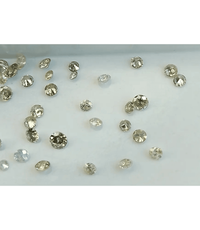 1.34ct faint to Fancy light Color natural untreated Diamond Parcel. - SMSGEMS 