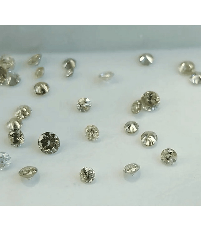 1.34ct faint to Fancy light Color natural untreated Diamond Parcel. - SMSGEMS 