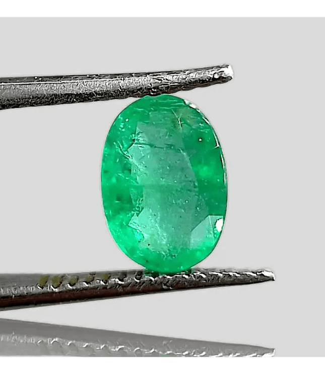1.35ct Vivid Green Emerald, 100% Natural Gem - SMSGEMS 