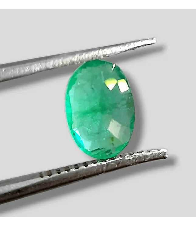 1.35ct Vivid Green Emerald, 100% Natural Gem - SMSGEMS 