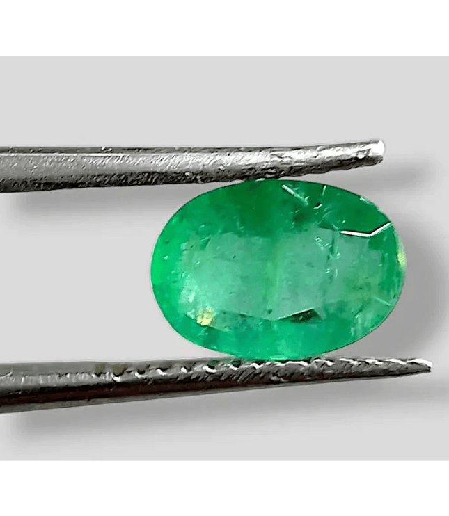 1.35ct Vivid Green Emerald, 100% Natural Gem - SMSGEMS 