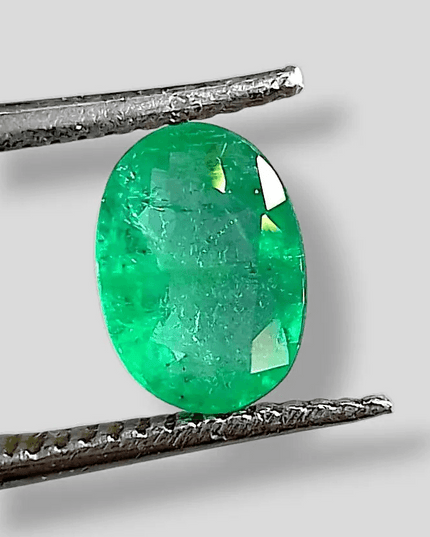 1.35ct Vivid Green Emerald, 100% Natural Gem - SMSGEMS 