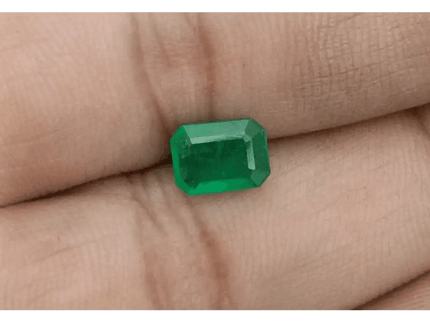 1.37ct Vivid Green Zambian Emerald, Natural Gem - SMSGEMS 