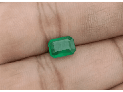 1.37ct Vivid Green Zambian Emerald, Natural Gem - SMSGEMS 