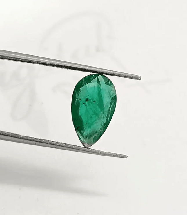 1.38ct Vivid Green Emerald, Natural Earth mined Gem - SMSGEMS 