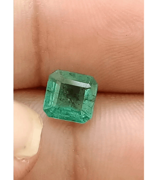1.45ct Intense Green Zambian Emerald , 100% Natural Earth Mined Gem. - SMSGEMS 