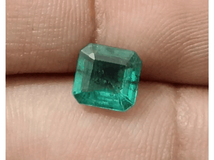 1.45ct Intense Green Zambian Emerald , 100% Natural Earth Mined Gem. - SMSGEMS 