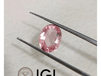 1.51ct IGI Certified Sunrise Padparadscha Sapphire, Natural unheated Gemstone - SMSGEMS 