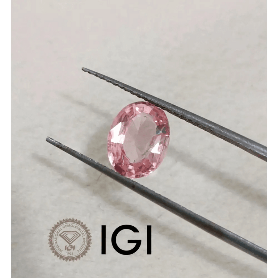 1.51ct IGI Certified Sunrise Padparadscha Sapphire, Natural unheated Gemstone - SMSGEMS 
