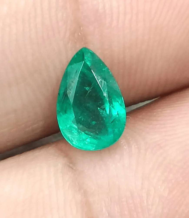 1.51ct Intense Green Emerald, Natural Earth Mined Gemstone - SMSGEMS 
