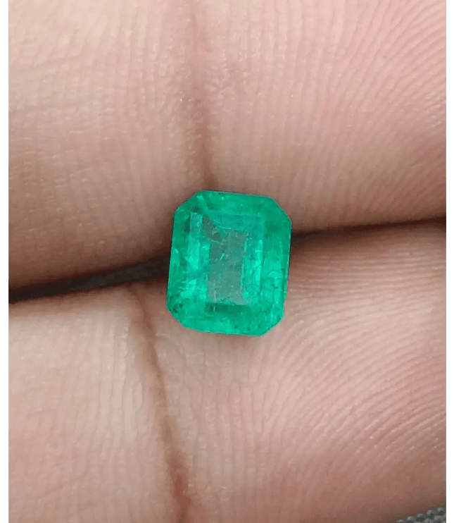 1.52ct Intense Green Panjshir Emerald, Natural Earth Mined Gemstone - SMSGEMS 