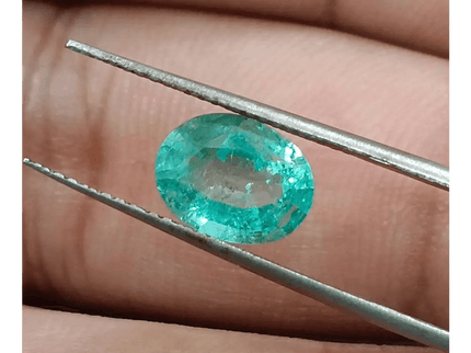 1.52ct Pastel Green Emerald , 100% Natural Earth Mined Gemstone - SMSGEMS 