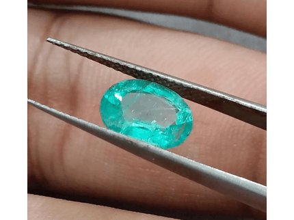 1.52ct Pastel Green Emerald , 100% Natural Earth Mined Gemstone - SMSGEMS 