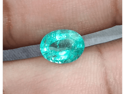 1.52ct Pastel Green Emerald , 100% Natural Earth Mined Gemstone - SMSGEMS 