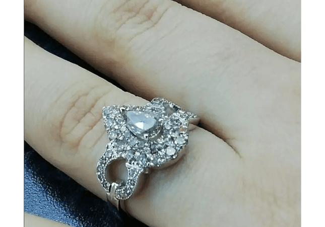 1.55ct Handmade 14kt White Gold Diamond Ring - SMSGEMS 