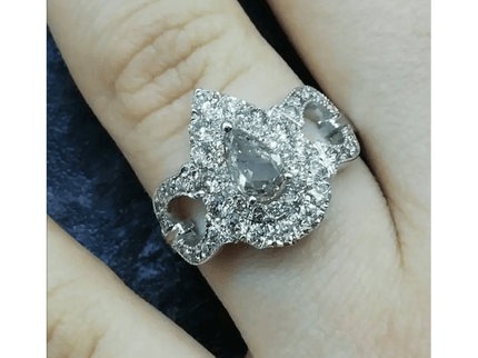 1.55ct Handmade 14kt White Gold Diamond Ring - SMSGEMS 