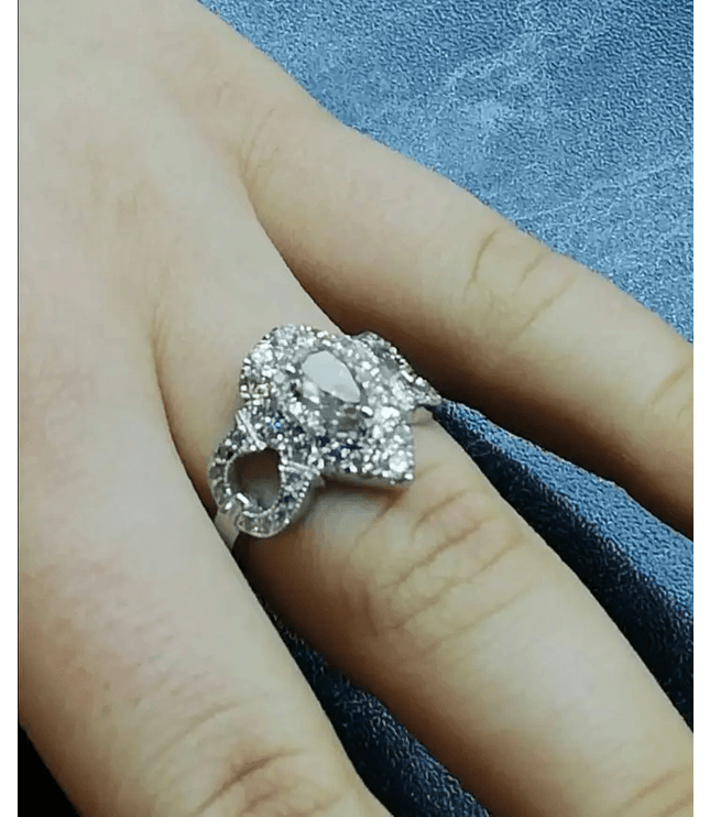 1.55ct Handmade 14kt White Gold Diamond Ring - SMSGEMS 