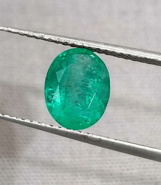 1.64ct Bright Green Emerald, Natural Earth Mined Gemstone - SMSGEMS 