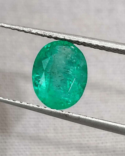 1.64ct Bright Green Emerald, Natural Earth Mined Gemstone - SMSGEMS 
