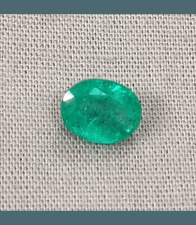 1.64ct Bright Green Emerald, Natural Earth Mined Gemstone - SMSGEMS 