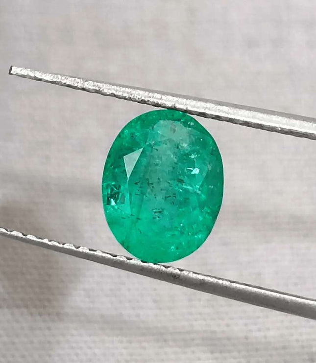1.64ct Bright Green Emerald, Natural Earth Mined Gemstone - SMSGEMS 