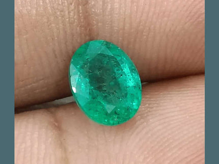 1.64ct Bright Green Emerald, Natural Earth Mined Gemstone - SMSGEMS 