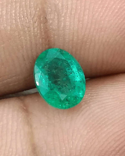 1.64ct Bright Green Emerald, Natural Earth Mined Gemstone - SMSGEMS 