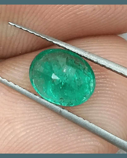 1.64ct Bright Green Emerald, Natural Earth Mined Gemstone - SMSGEMS 