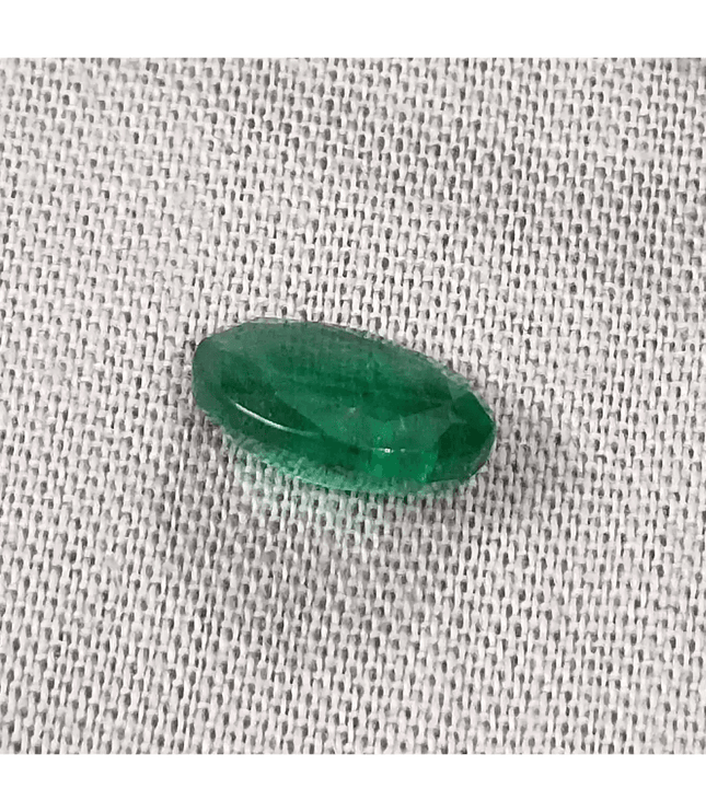 1.64ct Deep Vivid Green Zambian Emerald , Natural Earth Mined Gem. - SMSGEMS 