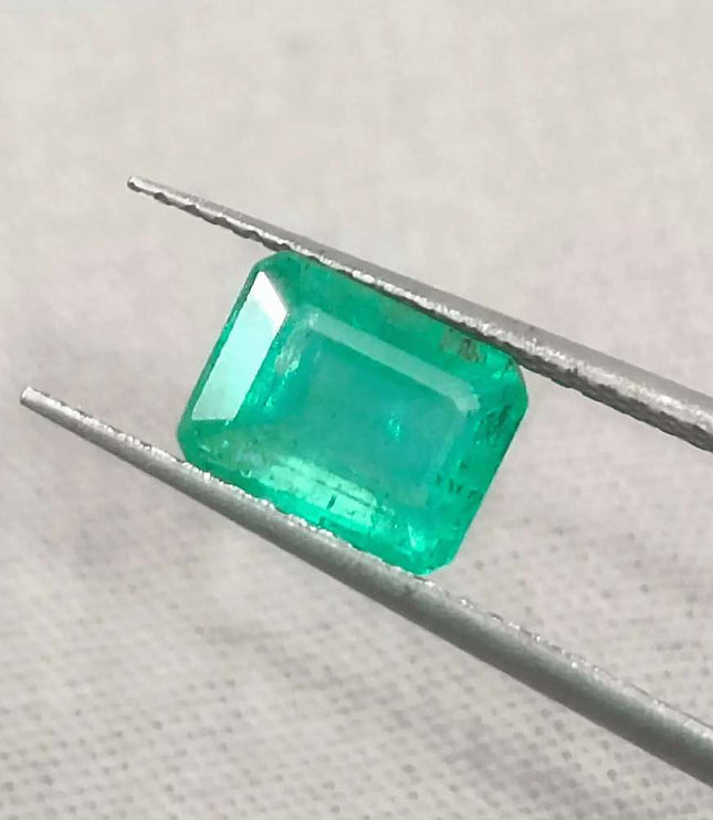 1.67ct Medium Intense Green Emerald, Natural Gemstone - SMSGEMS 