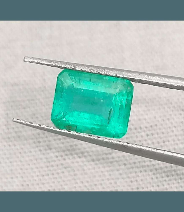 1.67ct Medium Intense Green Emerald, Natural Gemstone - SMSGEMS 