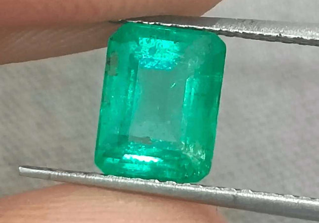 1.67ct Medium Intense Green Emerald, Natural Gemstone - SMSGEMS 
