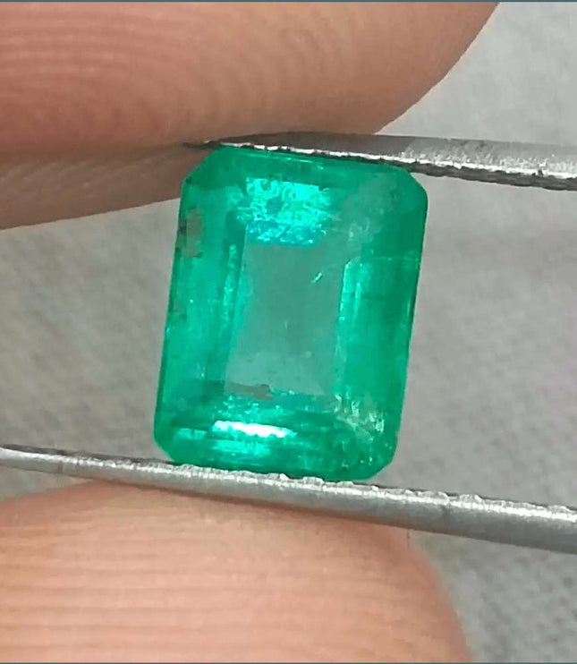 1.67ct Medium Intense Green Emerald, Natural Gemstone - SMSGEMS 