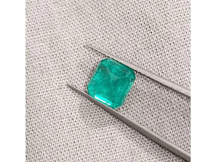 1.68ct Medium Vivid Green Panjshir Emerald, 100% Natural Earth Mined Gemstone - SMSGEMS 