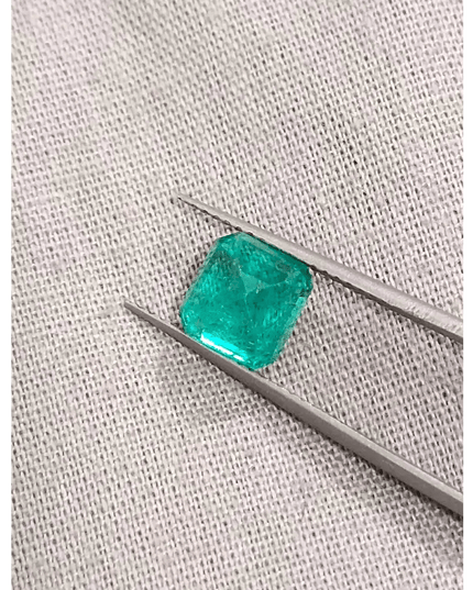 1.68ct Medium Vivid Green Panjshir Emerald, 100% Natural Earth Mined Gemstone - SMSGEMS 