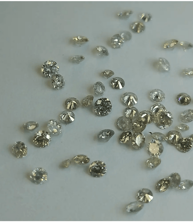 1.68ct Tinted White to faint colors natural untreated Diamond Parcel. - SMSGEMS 