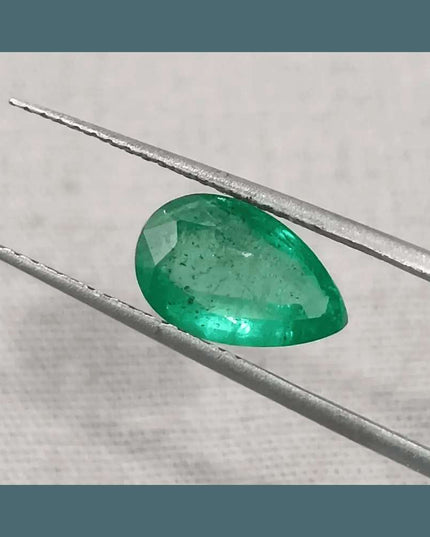 1.69ct Medium Deep Golden Green Emerald, Natural Earth Mined Gemstone - SMSGEMS 