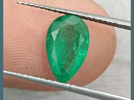 1.69ct Medium Deep Golden Green Emerald, Natural Earth Mined Gemstone - SMSGEMS 