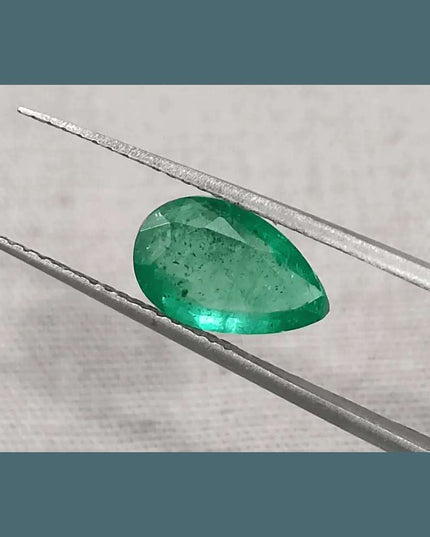 1.69ct Medium Deep Golden Green Emerald, Natural Earth Mined Gemstone - SMSGEMS 