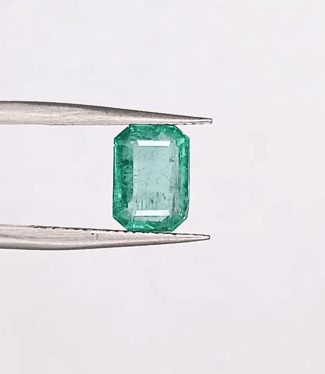 1.70ct Zambian Emerald , 100% Natural Gem - SMSGEMS 
