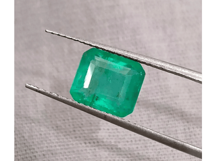 1.73ct Velvet Green Zambian Emerald , 100% Natural Earth Mined Gemstone - SMSGEMS 
