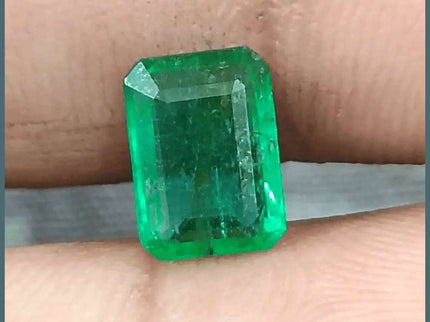 1.77ct Intense Golden Green Panjshir Emerald Certified By GSI - SMSGEMS 