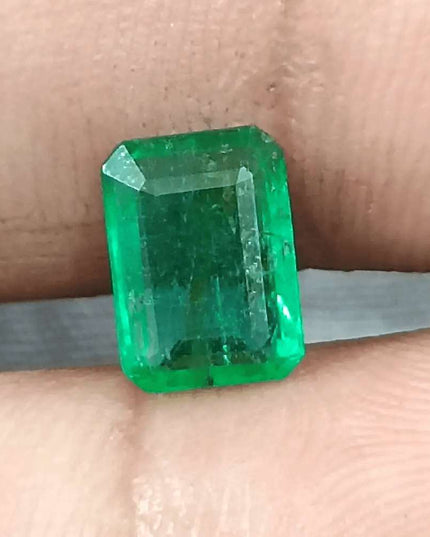 1.77ct Intense Golden Green Panjshir Emerald Certified By GSI - SMSGEMS 